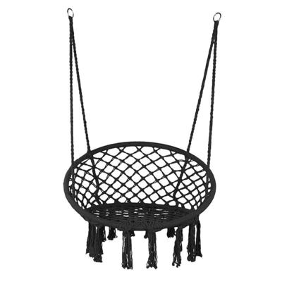 Chaise pliable d'hamac de camping de corde de 80 x de 60cm d'hamac d'oscillation extérieure de macramé