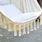 Chaise accrochante d'hamac de gland blanc de macramé pour la chambre à coucher d'intérieur de oscillation de chaise de chambre à coucher