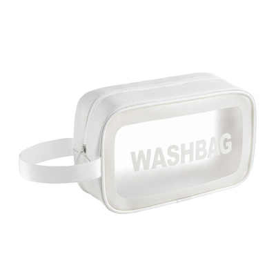 Le sac transparent imperméable d'article de toilette de voyage de PVC portatif composent l'organisateur Cosmetic Case