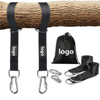 Sangle de kits de suspension de balançoire d'arbre en polyester extra-robuste avec mousqueton évalué pour 1200lbs